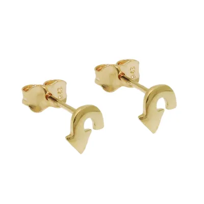 Obrázok produktu pre Náušnice 6x5mm šípka lesklá 9Kt ZLATO