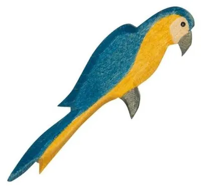 Produktbild von Papagei aus Holz Ostheimer 21401 blau 9,5cm Dekofigur Spielzeug