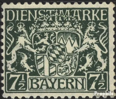 Produktbild von Briefmarken Bayern 1916 Mi D25b postfrisch Staatswappen