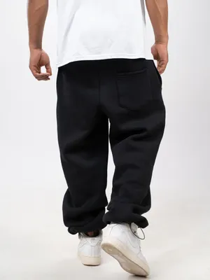 Produktbild von Jogginghose Herren Baggy Sweatpants Schwarz Jigga Wear Logo Drawcord Wide Loose L
