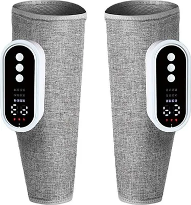 Produktbild von INF Kabelloses Beinmassagegerät 2er Set - Luftkompression, Wärme, Einstellbar Grau