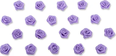 Satinrosen 15mm zum Basteln & Aufnähen 20 Stück Flieder