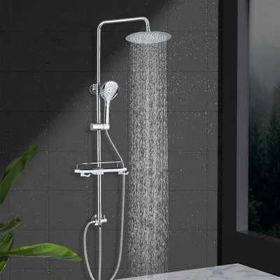 Immagine prodotto di Doccia cromata a 3 funzioni con doccetta ABS per il bagno