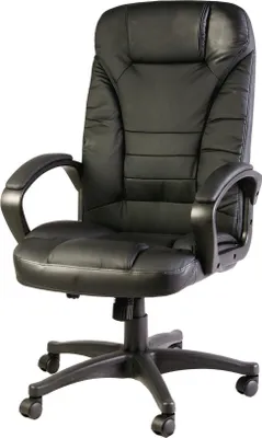 Produktbild von Bürostuhl Dcelik, Präsidentensessel mit Armlehnen, Ergonomischer Bürostuhl, 70x65h103/114 cm, Schwarz