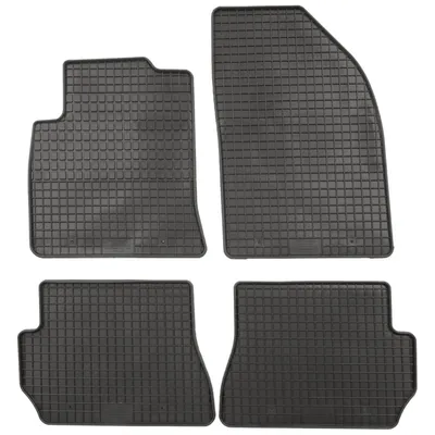 Produktbild von für Ford Fiesta ab 2005-08/2008 Passform Fußmatten PETEX Gummimatten 4-teilig schwarz Allwettermatten Gummifußmatten