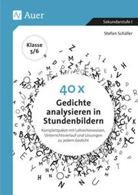 Obrázek produktu pro 40 x Gedichte analysieren in Stundenbildern 5-6