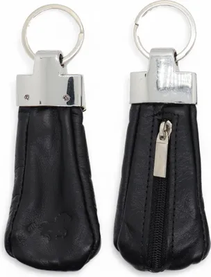 Produktbild von r Leder-Schlüsselanhänger – Keycase-Ring – Mit Reißverschlussfach