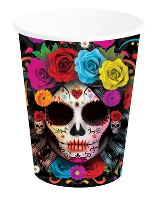 Produktbild von Dia de los muertos Catrina Pappbecher 6 Stk -