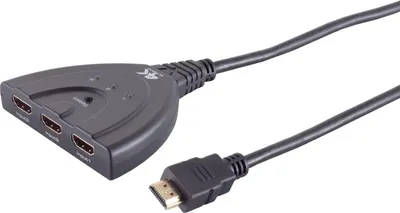 Zdjęcie produktu dla shiverpeaks ®-BASIC-S--Przełącznik HDMI 3x1, ABS, 4K60Hz, Eco, czarny (SP05-02007)