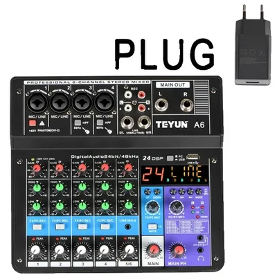 Produktbild von Audio-Mischpult, Bluetooth-Verbindung, tragbarer DJ-Controller, A6 EU STECKER