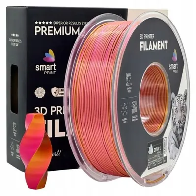 Zdjęcie produktu dla Filament PLA Silk Dual Color Różowo-Złoty Smart Print 1 kg 1,75mm