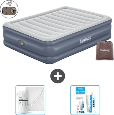 Produktbild von Bestway Luftmatratze - 2-Personen - 152 x 203 x 51 cm - Grau - Inklusive Zubehör