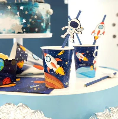 Image de Gobelets en papier univers 220ml 8pcs - Party Pal