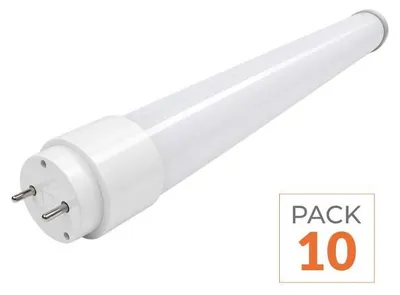 Image de Tube LED de 150 cm, type T8, culot G13, 22W, 150 lm/W, durée de vie de 50 000 heures, pack de 10, lumière blanche neutre (4000K) et lumière blanche (5500K)