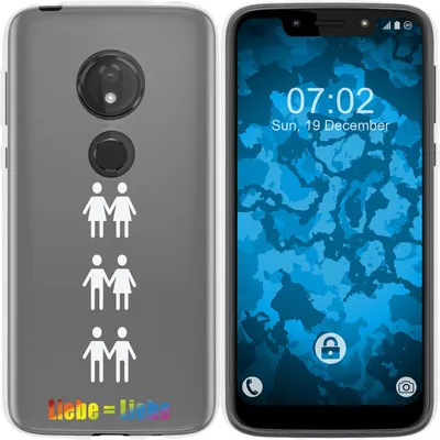 Produktbild von PhoneNatic Case kompatibel mit Motorola Moto G7 Play Silikon-Hülle pride Beziehung M1
