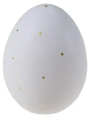 Produktbild von Ei Keramik weiß gold 9,3x6,8x6,8cm Osterei Ostern Frühling Figur Deko stehend