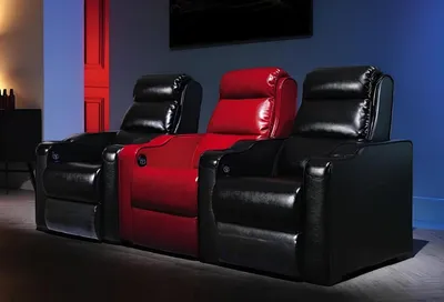 Zdjęcie produktu dla 3-osobowy fotel z obiciem skórzanym, fotel w nowoczesnym stylu z uchwytami na napoje