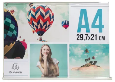 Produktbild von Exacompta 30x Tischaufsteller A4, horizontal, 305x83x210 mm - Kristall - 84059D