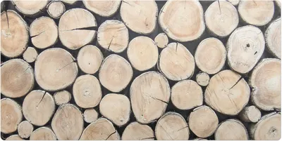 Produktbild von Holzscheiben– Schreibtischunterlage – Schreibtisch Tischunterlage – 120x60 cm – Unterlage Groß Schreibtischmatte