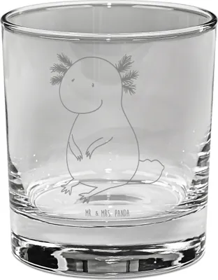Produktbild von Mr. & Mrs. Panda Ballonglas Axolotl Niedlich - Transparent - Geschenk, Liebe, Weisheit, gravur glas, Cocktailglas, Tumbler, Freundin, Longdrinkglas, für Gin, Zufrieden