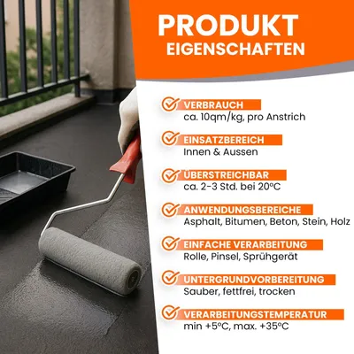 Produktbild von BEKATEQ 2K PolyurethanGrundierung farblos 2 x1kg lösemittelfrei für innen & aussen Asphalt & Bitumenböden sowie Beton, Stein, Estrich, Fliesen, BK-636PU