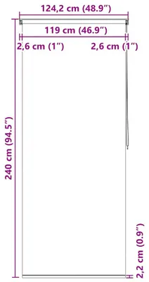 Imagen del producto de vidaXL Cortina de ducha, 120x240 cm, estampado de círculos