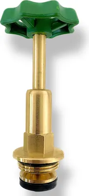 A close-up studio shot of a plumbing valve part.