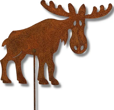Produktbild von Rostikal Rentier Deko Gartenstecker Rost 53 cm Edelrost Gartendeko Vintage Weihnachtsdeko