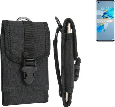 Produktbild von K-S-Trade Holster Handy Hülle kompatibel mit Huawei Mate 40E 5G Holster Handytasche Gürtel Tasche Schutz Hülle Robust Outdoor schwarz