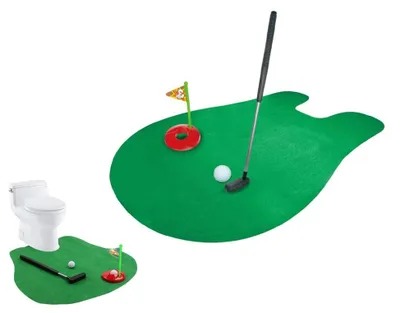 Obrázok produktu pre Sada darčekov pre mužov – minigolf, obsahujúca tréningovú podložku na putovanie a golfové príslušenstvo