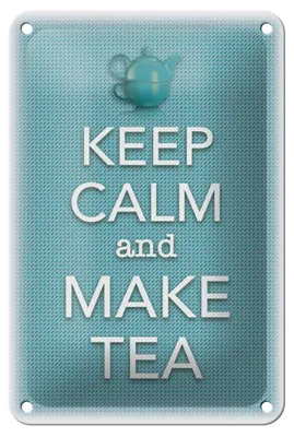 Produktbild von Blechschild Spruch 12x18cm Keep Calm and make tea