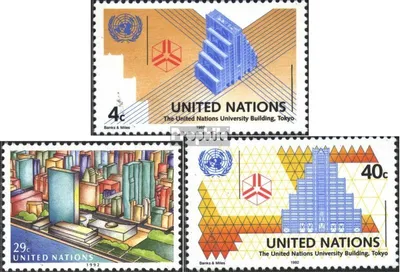 Produktbild von Briefmarken UNO - New York 1992 Mi 637-639 (kompl.Ausg.) gestempelt UNO-Gebäude