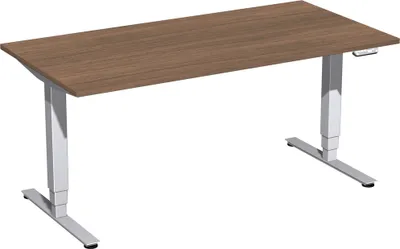 Produktbild von Gera Elektro Pro+ Elektro-Hubtisch höhenverstellbar, 1600x800x625-1285, Nussbaum/Silber