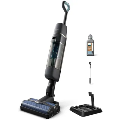 Obrázek produktu pro Philips AquaTrio Cordless XW7110/01 7000 Series Cordless Wet & Dry Vacuum Cleaner, Tyčový vysavač, bezsáčkový, Champagne, šedý, 0,67 l, 0,6 l, Dry&Wet