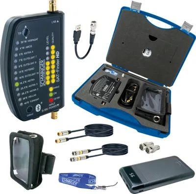 Produktbild von Schwaiger SF9003BTSET, 950 - 2150 MHz, 1 Stück(e), Kunststoff, Blau, Schwarz, Digital, 2 x BNC
