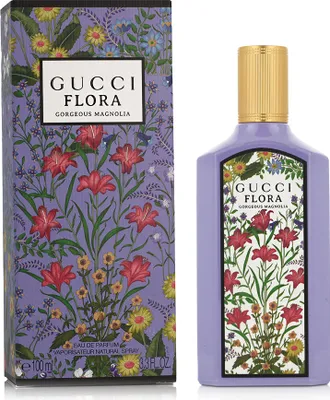 Zdjęcie produktu dla Gucci Flora Gorgeous Magnolia, Kobiety, 100 ml, Butelka jednorazowa, Jeżyna, Magnolia, Paczula