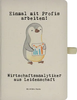 Produktbild von Mr. & Mrs. Panda Adressbuch Wirtschaftsanalytiker Leidenschaft - Transparent - Geschenk, Skizzenbuch, Tagebuch, notizbuch, Kladde, Journal