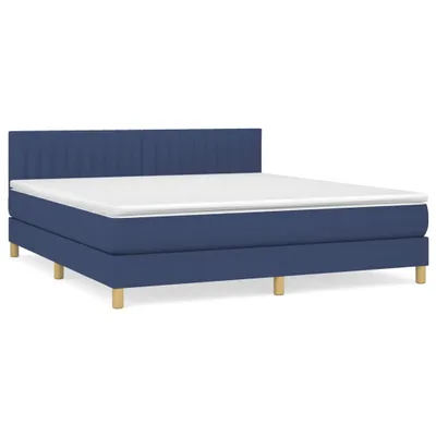 Produktbild von vidaXL Boxspringbett mit Matratze Blau 180x200 cm Stoff