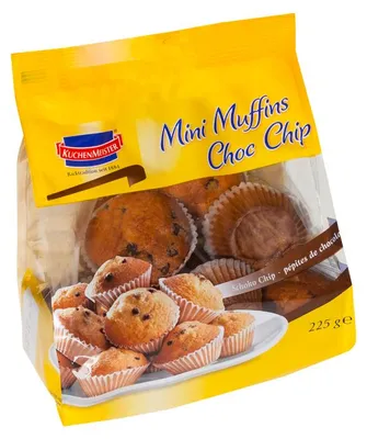 Produktbild von KuchenMeister Mini Muffins Schoko Chip Straciatella Geschmack 225g