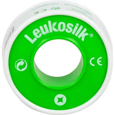 Obrázok produktu pre BSN medical Leukosilk, 500 x 1,25 cm, Kolo, Zelená, Biela, CE, 1 kusov
