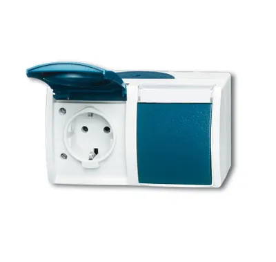 Produktbild von BUSCH JAEGER 2084-0-0703 - CEE 7/3 - 2P+E - Blau - Weiß - IP44 - 250 V - 16 A