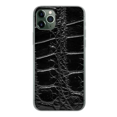 Produktbild von MuchoWow® Handyhülle Schutzhülle Hülle für iPhone 11 Pro Max Tiermuster - Krokodile - Leder Silikon Softcase Handy Hülle - Schutz