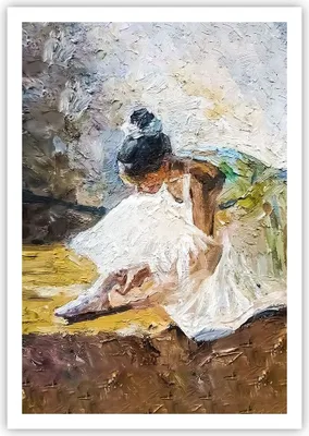 Produktbild von Poster - Poster ohne Rahmen - Ballerina Mädchen Öl - 70x100 cm - Wand Bild - Wanddeko - Wandbilder - Kunstposter - Wandposter - Bilder - Kunstdruck - Wanddekoration - Wandbild - P2XPA70x100-4756