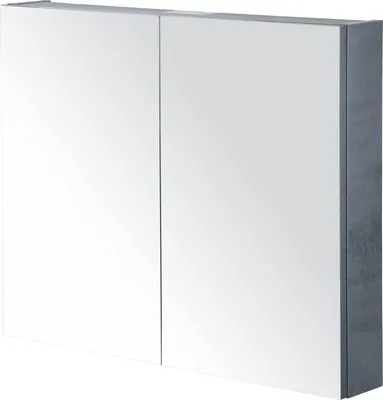 Obrázok produktu pre Zrkadlová skrinka bez osvetlenia Sanox 80 x 13 x 65 cm betón antracitovo sivá 2 dvierka