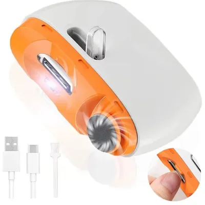 Produktbild von Elektrischer Nagelknipser - Nagelfeile und Polierer - LED-Licht - 2 Geschwindigkeiten - USB-aufladbar - Auffangbehälter - Für Kinder und Senioren