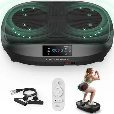 Immagine prodotto di Fitness VP1 - Piattaforma vibrante - 120 velocità regolabili - Capacità di carico di 150 kg - Cintura per vita e addome - Allenamento per tutto il corpo, colore nero