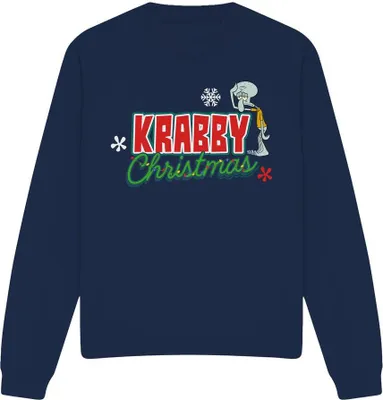 Obrázek produktu pro SpongeBob SquarePants - "Krabby Christmas" Sweatshirt für Herren/Damen Uni TV12614 (XL) (Marineblau)