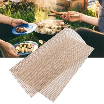 Zdjęcie produktu dla Wielokrotnego użytku, nieprzywierająca mata do grillowania, pieczenia i smażenia na świeżym powietrzu, na pikniki (brązowa)