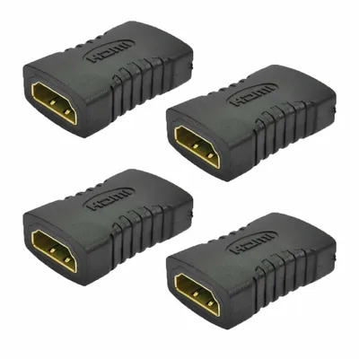 Produktbild von HDMI Buchse Doppelbuchse Kupplung Adapter Kabelverlängerung Verbinder Full HD 4K[4x Stecker]