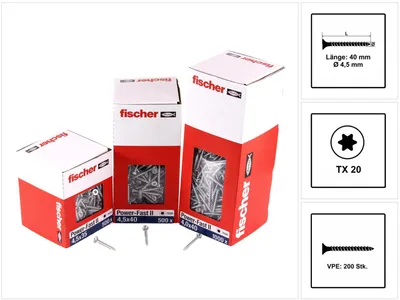 Obrázok produktu pre Fischer 670260, Skrutka, Nerezová oceľ, Drevo, Univerzálny nástroj, Plný závit, plochá hlava